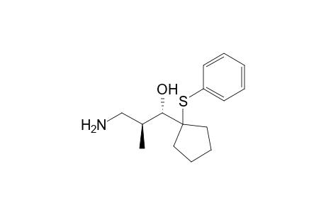 syn-(2S,3S)-3-Hydroxy-2-methyl-3-(1-phenylsulfanylcyclopentyl)propylamine