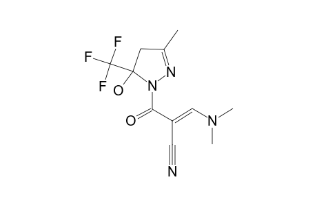 3-DIMETHYLAMINO-2-(5-HYDROXY-3-METHYL-5-TRIFLUOROMETHYL-4,5-DIHYDRO-1H-PYRAZOLE-1-CARBONYL)-ACRYLONITRILE