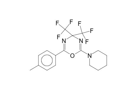 2-(4-Methylphenyl)-6-(1-piperidinyl)-4,4-bis(trifluoromethyl)-4H-1,3,5-oxadiazine