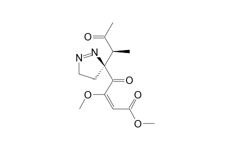 (3S,1"S)3-(1"-Acetylethyl)-3-[1'-oxo-2'-methoxy-3'-(methoxycarbonyl)prop-2'-en-1'-yl]-1,2-diazacyclopentane isomer