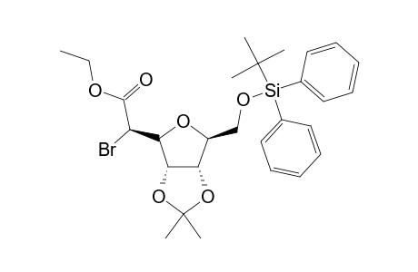 ETHYL-3,6-ANHYDRO-2-BROMO-7-O-TERT.-BUTYLDIPHENYLSILYL-2-DEOXY-4,5-O-ISOPROPYLIDENE-D-GLYCERO-D-ALLO-HEPTONATE