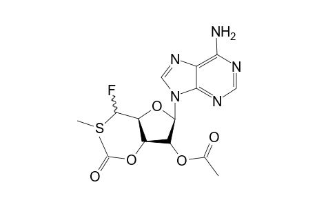 9-(5-S-Methyl-5-thio-5-fluoro-2,3-di-O-acetyl-.beta.-D-arabinofuranosyl)adenine