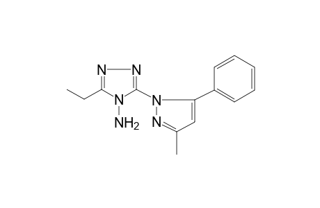 3-Ethyl-5-(3-methyl-5-phenyl-1H-pyrazol-1-yl)-4H-1,2,4-triazol-4-ylamine