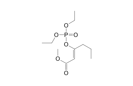 2-Hexenoic acid, 3-[(diethoxyphosphinyl)oxy]-, methyl ester, (Z)-