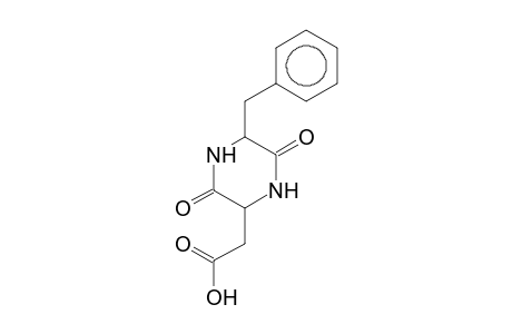 2-(5-benzyl-3,6-diketo-piperazin-2-yl)acetic acid