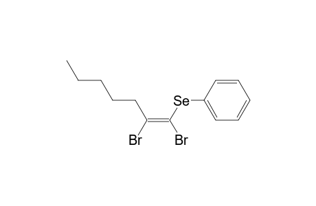 (E and Z)-1,2-Dibromo-2-pentyl-1-(phenylselenyl)ethene