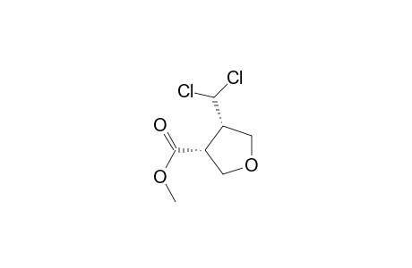 3-Furancarboxylic acid, 4-(dichloromethyl)tetrahydro-, methyl ester, cis-