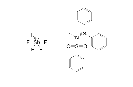Sulfonium, [methyl[(4-methylphenyl)sulfonyl]amino]diphenyl-, hexafluoroantimonate(1-), salt