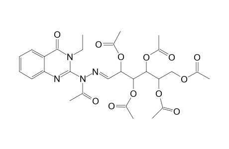 2',3',4',5',6'-pentakis(O-Acetyl)-aldehydo-D-galactose-[1-acetyl-1-(3"-ethyl-4"-oxoquinazolin-2"-yl)]-hydrazone