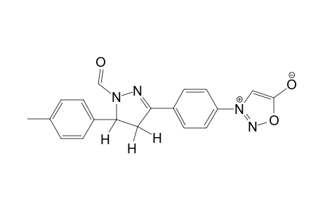 3-[4'-(4'',5''-Dihydro-1"-formyl-5"-(p-tolyl)-1H-pyrazol-3"-yl)phenyl]-Sydnone