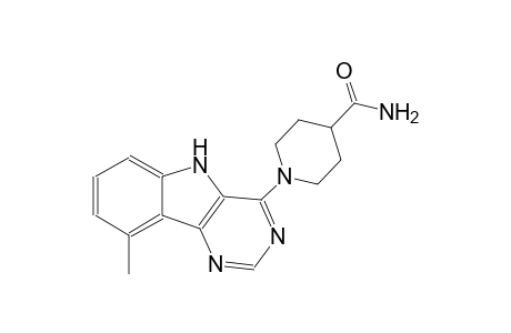 1-(9-methyl-5H-pyrimido[5,4-b]indol-4-yl)-4-piperidinecarboxamide