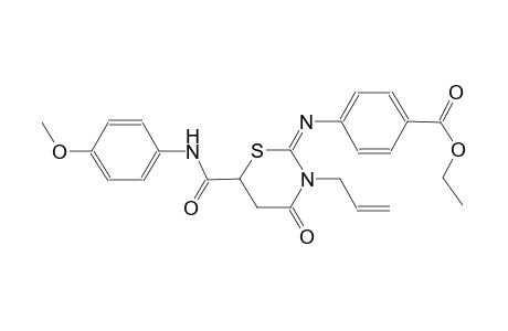 benzoic acid, 4-[[(2E)-tetrahydro-6-[[(4-methoxyphenyl)amino]carbonyl]-4-oxo-3-(2-propenyl)-2H-1,3-thiazin-2-ylidene]amino]-, ethyl ester