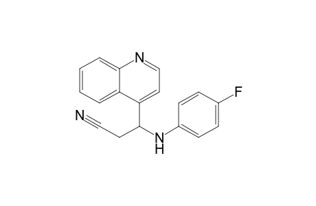 3-(4-Fluoroanilino)-3-(quinolin-4-yl)propionitrile