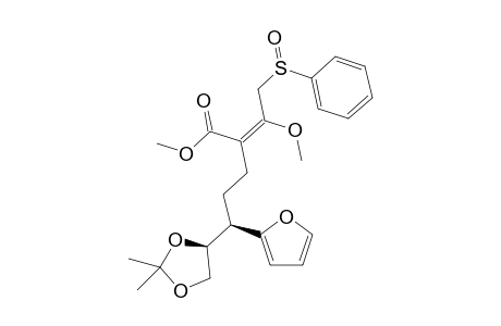 (3'R,4''S)-Methyl 2-[3'-(2",2''-Dimethyl-1'',3''-dioxolan-4''-yl)-'3'-(2"'-furyl)propyl-3-methoxy-4-methylsulfinyl-2-butenoate