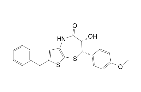 cis-2-Benzyl-6,7-dihydro-6-hydroxy-7-( 4'-methoxyphenyl)thieno[2,3-b][1,4]thiazepin-5(4H)-one