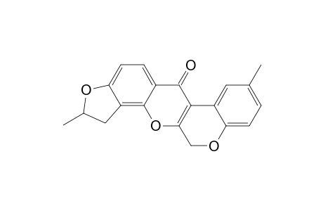 [1]Benzopyrano[3,4-b]furo[2,3-h][1]benzopyran-6(12H)-one, 1,2-dihydro-2,8-dimethyl-
