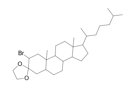 Cholestan-3-one, 2-bromo-, cyclic 1,2-ethanediyl acetal, (2.beta.,5.alpha.)-