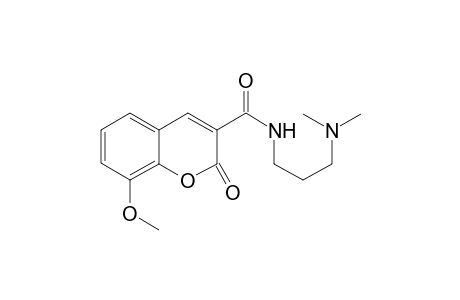 2H-1-Benzopyran-3-carboxamide, N-[3-(dimethylamino)propyl]-8-methoxy-2-oxo-
