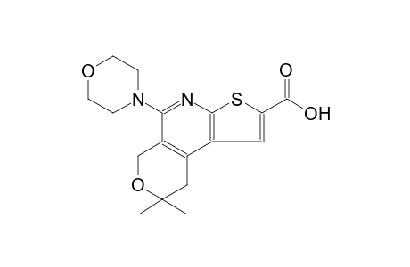 8,8-dimethyl-5-(4-morpholinyl)-8,9-dihydro-6H-pyrano[4,3-d]thieno[2,3-b]pyridine-2-carboxylic acid