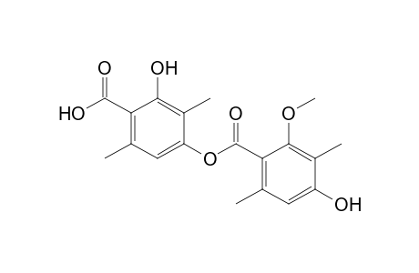 Benzoic acid, 2-hydroxy-4-[(4-hydroxy-2-methoxy-3,6-dimethylbenzoyl)oxy]-3,6-dimethyl-
