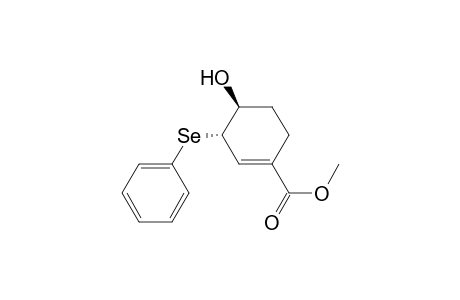 1-Cyclohexene-1-carboxylic acid, 4-hydroxy-3-(phenylseleno)-, methyl ester, trans-(.+-.)-