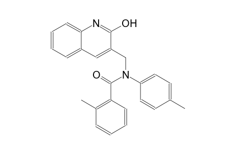 N-[(2-hydroxy-3-quinolinyl)methyl]-2-methyl-N-(4-methylphenyl)benzamide