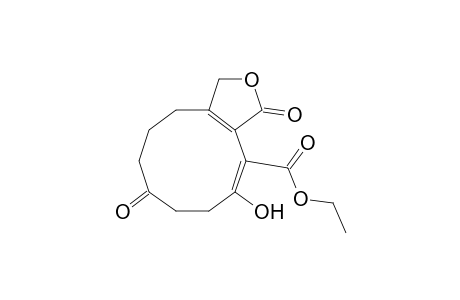 ethyl 1,3,6,7,8,9,10,11-octahydro-5-hydroxy-3,8-dioxocyclodeca[c]furan-4-carboxylate