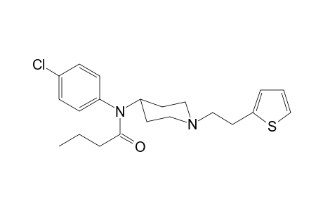 N-(4-Chlorophenyl)-N-(1-[(2-thiophen-2-yl)ethyl]piperidin-4-yl)butanamide