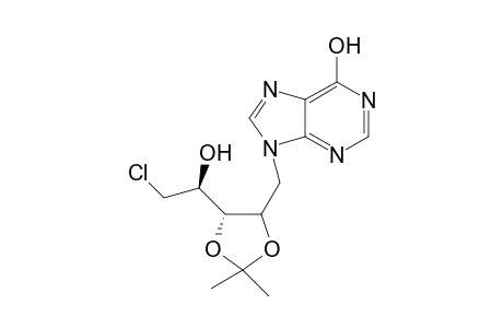 9-(5-Chloro-5-deoxy-2,3-O-Isopropylidene-D-ribityl)hypoxanthine