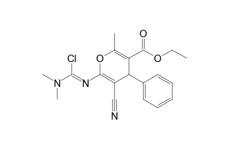 6-[(Z)-[chloro(dimethylamino)methylene]amino]-5-cyano-2-methyl-4-phenyl-4H-pyran-3-carboxylic acid ethyl ester