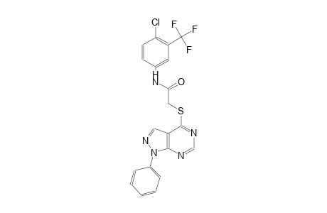 N-[4-chloro-3-(trifluoromethyl)phenyl]-2-[(1-phenyl-1H-pyrazolo[3,4-d]pyrimidin-4-yl)sulfanyl]acetamide