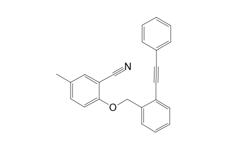 5-Methyl-2-[[2-(phenylethynyl)benzyl]oxy]benzonitrile