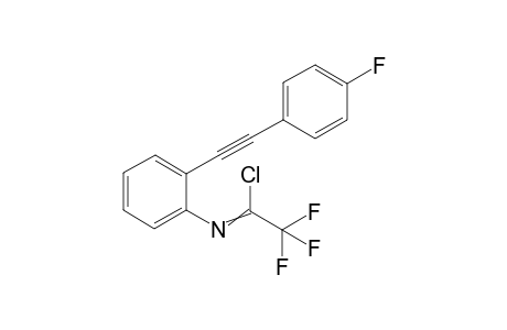 2,2,2-trifluoro-N-(2-((4-fluorophenyl)ethynyl)phenyl)acetimidoyl chloride