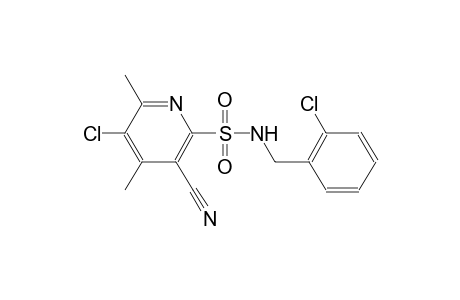 5-Chloranyl-N-[(2-chlorophenyl)methyl]-3-cyano-4,6-dimethyl-pyridine-2-sulfonamide