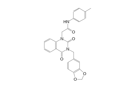 2-(3-(1,3-benzodioxol-5-ylmethyl)-2,4-dioxo-3,4-dihydro-1(2H)-quinazolinyl)-N-(4-methylphenyl)acetamide