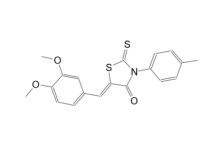 (5Z)-5-(3,4-dimethoxybenzylidene)-3-(4-methylphenyl)-2-thioxo-1,3-thiazolidin-4-one