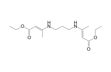 Ethyl (2E)-3-[(3-([(1E)-3-ethoxy-1-methyl-3-oxo-1-propenyl]amino)propyl)amino]-2-butenoate