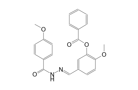 2-methoxy-5-{(E)-[(4-methoxybenzoyl)hydrazono]methyl}phenyl benzoate