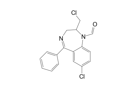 7-chloranyl-2-(chloromethyl)-5-phenyl-2,3-dihydro-1,4-benzodiazepine-1-carbaldehyde