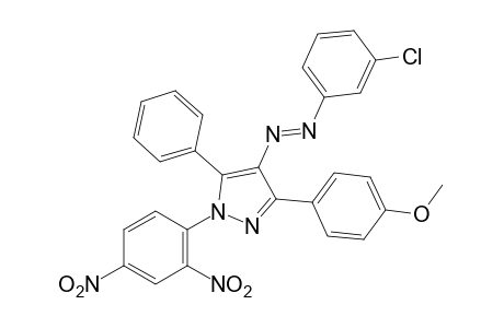 4-[(m-chlorophenyl)azo]-1-(2,4-dinitrophenyl)-3-(p-methoxyphenyl)-5-phenylpyrazole