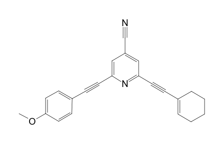 2-(cyclohex-1-en-1-ylethynyl)-6-((4-methoxyphenyl)ethynyl)isonicotinonitrile