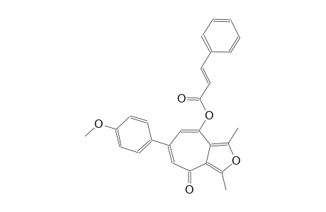 6-(4-methoxyphenyl)-1,3-dimethyl-4-oxo-4H-cyclohepta[c]furan-8-yl (2E)-3-phenyl-2-propenoate