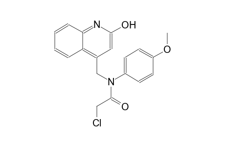 2-chloro-N-[(2-hydroxy-4-quinolinyl)methyl]-N-(4-methoxyphenyl)acetamide