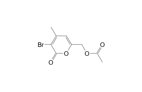 (5-bromanyl-4-methyl-6-oxidanylidene-pyran-2-yl)methyl ethanoate