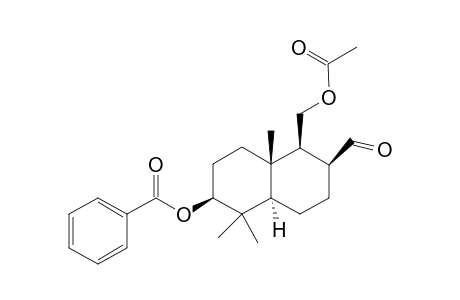 Benzoic acid (2S,4aS,5S,6S,8aR)-5-acetoxymethyl-6-formyl-1,1,4a-trimethyl-decahydro-naphthalen-2-yl ester