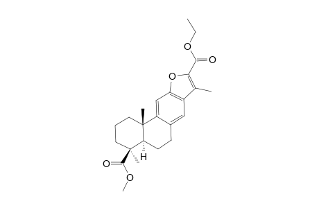 2-ETHOXYCARBONYL-7-BETA-METHOXYCARBONYL-3,7-ALPHA,10A-BETA-TRIMETHYL-5,6,6A,7,8,9,10,10A-OCTAHYDROPHENANTHRO-[3,2-B]-FURAN