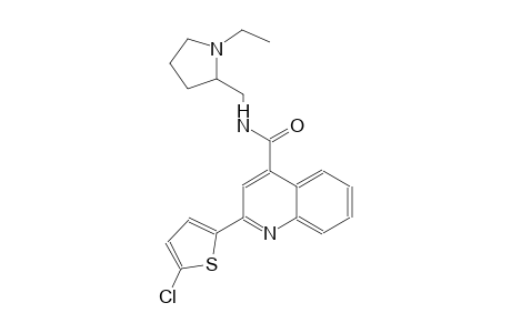 4-quinolinecarboxamide, 2-(5-chloro-2-thienyl)-N-[(1-ethyl-2-pyrrolidinyl)methyl]-