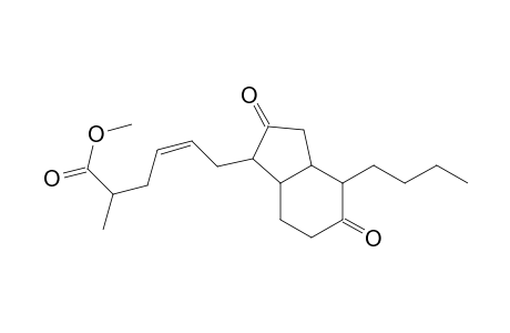 2-(5-(methoxycarbonyl)-2(Z)-hexenyl)-6-butyl-bicyclo[3.4.0]nonan-3,7-dione
