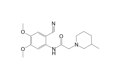 1-Pyridineacetamide, N-(2-cyano-4,5-dimethoxyphenyl)hexahydro-3-methyl-