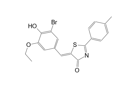 (5Z)-5-(3-bromo-5-ethoxy-4-hydroxybenzylidene)-2-(4-methylphenyl)-1,3-thiazol-4(5H)-one
